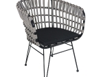 ΚΑΡΕΚΛΑ ΚΗΠΟΥ ARTELIBRE ATRIUS ΓΚΡΙ/ΜΑΥΡΟ ΜΕΤΑΛΛΟ/RATTAN 61X57X80CM