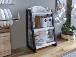 ΡΑΦΙ ARTELIBRE T-RACK ΛΕΥΚΟ/ΜΑΥΡΟ ΜΕΛΑΜΙΝΗ/ΜΕΤΑΛΛΟ 36X23X58CM