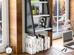 ΡΑΦΙ ARTELIBRE T-RACK ΛΕΥΚΟ/ΜΑΥΡΟ ΜΕΛΑΜΙΝΗ/ΜΕΤΑΛΛΟ 36X23X58CM