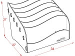 ΘΗΚΗ ΟΡΓΑΝΩΣΗΣ ΕΓΓΡΑΦΩΝ ARTELIBRE WAVY ΡΟΖ ΜΕΛΑΜΙΝΗ 34X27X27CM