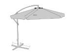 ΟΜΠΡΕΛΑ ΚΗΠΟΥ ARTELIBRE ΚΥΠΑΡΙΣΣΙ ΜΕΤΑΛΛΟ/180D POLYESTER 3X3M