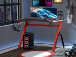 ΓΡΑΦΕΙΟ GAMING ARTELIBRE LUKE RGB ΜΑΥΡΟ/ΚΟΚΚΙΝΟ ΞΥΛΟ/ΜΕΤΑΛΛΟ 120X65X75CM