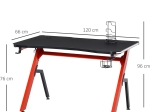 ΓΡΑΦΕΙΟ GAMING ARTELIBRE LUKE RGB ΜΑΥΡΟ/ΚΟΚΚΙΝΟ ΞΥΛΟ/ΜΕΤΑΛΛΟ 120X65X75CM
