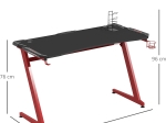 ΓΡΑΦΕΙΟ GAMING ARTELIBRE LEIA ΜΑΥΡΟ/ΚΟΚΚΙΝΟ ΞΥΛΟ/ΜΕΤΑΛΛΟ 140X65X75CM