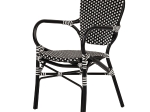 ΚΑΡΕΚΛΑ ΚΗΠΟΥ ARTELIBRE BOALI ΜΑΥΡΟ/ΛΕΥΚΟ ΑΛΟΥΜΙΝΙΟ/RATTAN 41X45X92CM