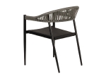 ΠΟΛΥΘΡΟΝΑ ΚΗΠΟΥ ARTELIBRE LIVINGSTONE ΜΑΥΡΟ/ΓΚΡΙ ΑΛΟΥΜΙΝΙΟ/RATTAN 56X55X76CM