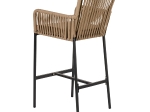 ΣΚΑΜΠΟ KINTAMPO ΜΠΕΖ/ΜΑΥΡΟ ΑΛΟΥΜΙΝΙΟ/RATTAN 55X58X108CM