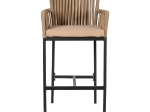 ΣΚΑΜΠΟ KINTAMPO ΜΠΕΖ/ΜΑΥΡΟ ΑΛΟΥΜΙΝΙΟ/RATTAN 55X58X108CM