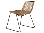 ΚΑΡΕΚΛΑ ΚΗΠΟΥ ARTELIBRE DERNA ΦΥΣΙΚΟ/ΜΑΥΡΟ ΜΕΤΑΛΛΟ/RATTAN 57X59X80CM