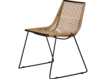 ΚΑΡΕΚΛΑ ΚΗΠΟΥ ARTELIBRE DERNA ΦΥΣΙΚΟ/ΜΑΥΡΟ ΜΕΤΑΛΛΟ/RATTAN 57X59X80CM