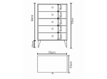 ΣΥΡΤΑΡΙΕΡΑ ARTELIBRE AMARI ΔΡΥΣ ΜΟΡΙΟΣΑΝΙΔΑ 43X43X114CM