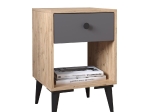 ΚΟΜΟΔΙΝΟ ARTELIBRE AMARI ΔΡΥΣ/ΑΝΘΡΑΚΙ ΜΟΡΙΟΣΑΝΙΔΑ 43X43X67.5CM