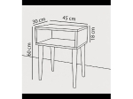 ΚΟΜΟΔΙΝΟ ARTELIBRE GANIRU ΛΕΥΚΟ ΜΟΡΙΟΣΑΝΙΔΑ/ΞΥΛΟ 45X30X60CM