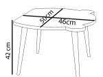 ΤΡΑΠΕΖΑΚΙ ΠΑΙΔΙΚΟ ARTELIBRE AMAHLE ΜΕ ΚΑΘΙΣΜΑ ΛΕΥΚΟ MDF/ΞΥΛΟ 46X50X42CM