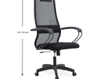 ΚΑΡΕΚΛΑ ΓΡΑΦΕΙΟΥ PRINCE MEGAPAP ΜΕ ΥΦΑΣΜΑ MESH ΧΡΩΜΑ ΜΑΥΡΟ 66,5X70X123/133ΕΚ.