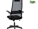 ΚΑΡΕΚΛΑ ΓΡΑΦΕΙΟΥ SHERIFF MEGAPAP ΜΕ ΥΦΑΣΜΑ MESH ΧΡΩΜΑ ΜΑΥΡΟ 66,5X70X123/133ΕΚ. 
