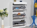 ΠΑΠΟΥΤΣΟΘΗΚΗ ΜΕΛΑΜΙΝΗΣ FLAT MEGAPAP 18 ΖΕΥΓΩΝ ΣΕ ΧΡΩΜΑ ΛΕΥΚΟ 75X29X128ΕΚ.