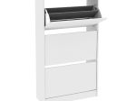ΠΑΠΟΥΤΣΟΘΗΚΗ ΜΕΛΑΜΙΝΗΣ FLAT DUO MEGAPAP 18 ΖΕΥΓΩΝ ΣΕ ΧΡΩΜΑ ΛΕΥΚΟ 73X26X119ΕΚ.