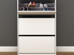 ΠΑΠΟΥΤΣΟΘΗΚΗ ΜΕΛΑΜΙΝΗΣ FLAT DUO MEGAPAP 18 ΖΕΥΓΩΝ ΣΕ ΧΡΩΜΑ ΛΕΥΚΟ 73X26X119ΕΚ.