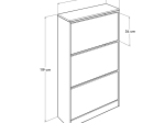 ΠΑΠΟΥΤΣΟΘΗΚΗ ΜΕΛΑΜΙΝΗΣ FLAT DUO MEGAPAP 18 ΖΕΥΓΩΝ ΣΕ ΧΡΩΜΑ ΛΕΥΚΟ 73X26X119ΕΚ.