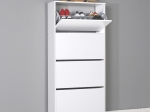 ΠΑΠΟΥΤΣΟΘΗΚΗ ΜΕΛΑΜΙΝΗΣ FLAT DUO MEGAPAP 24 ΖΕΥΓΩΝ ΣΕ ΧΡΩΜΑ ΛΕΥΚΟ 73X26X157ΕΚ.