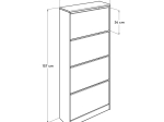 ΠΑΠΟΥΤΣΟΘΗΚΗ ΜΕΛΑΜΙΝΗΣ FLAT DUO MEGAPAP 24 ΖΕΥΓΩΝ ΣΕ ΧΡΩΜΑ ΛΕΥΚΟ 73X26X157ΕΚ.