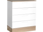 ΣΥΡΤΑΡΙΕΡΑ ΜΕΛΑΜΙΝΗΣ BASE MEGAPAP ΧΡΩΜΑ OAK - ΛΕΥΚΟ 72X40X88ΕΚ.