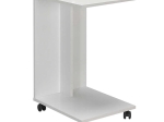 ΒΟΗΘΗΤΙΚΟ ΤΡΑΠΕΖΙ C-SHAPED MEGAPAP ΑΠΟ ΜΕΛΑΜΙΝΗ ΣΕ ΧΡΩΜΑ ΛΕΥΚΟ 35X45X65ΕΚ.
