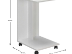 ΒΟΗΘΗΤΙΚΟ ΤΡΑΠΕΖΙ C-SHAPED MEGAPAP ΑΠΟ ΜΕΛΑΜΙΝΗ ΣΕ ΧΡΩΜΑ ΛΕΥΚΟ 35X45X65ΕΚ.