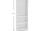 ΒΙΒΛΙΟΘΗΚΗ ΜΕΛΑΜΙΝΗΣ MAX MEGAPAP ΧΡΩΜΑ ΛΕΥΚΟ 64X26X182ΕΚ.