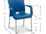 ΠΟΛΥΘΡΟΝΑ ΚΗΠΟΥ TERRY MEGAPAP ΑΠΟ PP ΧΡΩΜΑ ΣΚΟΥΡΟ ΜΠΛΕ 55X54X81ΕΚ.