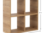 ΒΙΒΛΙΟΘΗΚΗ CUBE MEGAPAP ΑΠΟ ΜΕΛΑΜΙΝΗ ΧΡΩΜΑ PINE OAK 60X23X60ΕΚ.