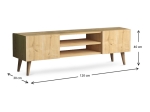 ΕΠΙΠΛΟ ΤΗΛΕΟΡΑΣΗΣ ETNA MEGAPAP ΑΠΟ ΜΕΛΑΜΙΝΗ ΧΡΩΜΑ OAK 120X30X40ΕΚ.