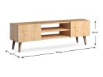 ΕΠΙΠΛΟ ΤΗΛΕΟΡΑΣΗΣ ETNA MEGAPAP ΑΠΟ ΜΕΛΑΜΙΝΗ ΧΡΩΜΑ OAK 120X30X40ΕΚ.
