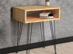 ΚΟΜΟΔΙΝΟ FIONA MEGAPAP ΜΕΤΑΛΛΙΚΟ - ΜΕΛΑΜΙΝΗΣ ΧΡΩΜΑ OAK 55X35X58ΕΚ.