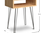 ΚΟΜΟΔΙΝΟ FIONA MEGAPAP ΜΕΤΑΛΛΙΚΟ - ΜΕΛΑΜΙΝΗΣ ΧΡΩΜΑ OAK 55X35X58ΕΚ.