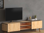 ΕΠΙΠΛΟ ΤΗΛΕΟΡΑΣΗΣ PLANE MEGAPAP ΑΠΟ ΜΕΛΑΜΙΝΗ ΧΡΩΜΑ OAK 150X32X46ΕΚ.