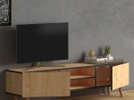 ΕΠΙΠΛΟ ΤΗΛΕΟΡΑΣΗΣ PLANE MEGAPAP ΑΠΟ ΜΕΛΑΜΙΝΗ ΧΡΩΜΑ OAK 150X32X46ΕΚ.
