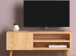 ΕΠΙΠΛΟ ΤΗΛΕΟΡΑΣΗΣ PORTO MEGAPAP ΑΠΟ ΜΕΛΑΜΙΝΗ ΧΡΩΜΑ OAK 90X32X42ΕΚ.