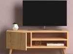 ΕΠΙΠΛΟ ΤΗΛΕΟΡΑΣΗΣ PORTO MEGAPAP ΑΠΟ ΜΕΛΑΜΙΝΗ ΧΡΩΜΑ OAK 90X32X42ΕΚ.