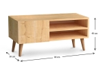 ΕΠΙΠΛΟ ΤΗΛΕΟΡΑΣΗΣ PORTO MEGAPAP ΑΠΟ ΜΕΛΑΜΙΝΗ ΧΡΩΜΑ OAK 90X32X42ΕΚ.