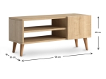 ΕΠΙΠΛΟ ΤΗΛΕΟΡΑΣΗΣ PORTO MEGAPAP ΑΠΟ ΜΕΛΑΜΙΝΗ ΧΡΩΜΑ OAK 90X32X42ΕΚ.