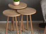 ΒΟΗΘΗΤΙΚΑ ΤΡΑΠΕΖΑΚΙΑ ROMA MEGAPAP ΑΠΟ ΜΕΛΑΜΙΝΗ ΧΡΩΜΑ PINE OAK