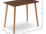 ΤΡΑΠΕΖΙ FIONA MEGAPAP ΑΠΟ ΜΕΛΑΜΙΝΗ ΧΡΩΜΑ ΚΑΡΥΔΙ 90X55X75ΕΚ.