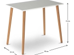ΤΡΑΠΕΖΙ FIONA MEGAPAP ΑΠΟ ΜΕΛΑΜΙΝΗ ΧΡΩΜΑ ΛΕΥΚΟ 90X55X75ΕΚ.