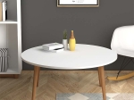 ΤΡΑΠΕΖΑΚΙ ΣΑΛΟΝΙΟΥ CIRCLE MEGAPAP ΑΠΟ ΜΕΛΑΜΙΝΗ ΧΡΩΜΑ ΛΕΥΚΟ 90X90X40ΕΚ.
