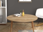ΤΡΑΠΕΖΑΚΙ ΣΑΛΟΝΙΟΥ CIRCLE MEGAPAP ΑΠΟ ΜΕΛΑΜΙΝΗ ΧΡΩΜΑ OAK 90X90X40ΕΚ.