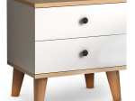 ΚΟΜΟΔΙΝΟ LUCE MEGAPAP ΑΠΟ ΜΕΛΑΜΙΝΗ ΧΡΩΜΑ ΛΕΥΚΟ - OAK 45X35X47ΕΚ.