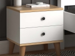 ΚΟΜΟΔΙΝΟ LUCE MEGAPAP ΑΠΟ ΜΕΛΑΜΙΝΗ ΧΡΩΜΑ ΛΕΥΚΟ - OAK 45X35X47ΕΚ.