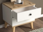 ΚΟΜΟΔΙΝΟ LUCE MEGAPAP ΑΠΟ ΜΕΛΑΜΙΝΗ ΧΡΩΜΑ ΛΕΥΚΟ - OAK 45X35X47ΕΚ.